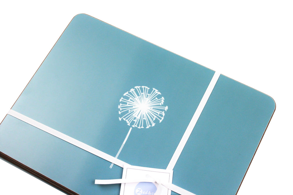 Dandelion Placemats In Teal