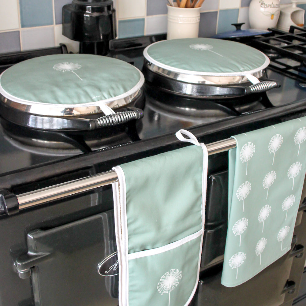 Dandelion Aga Covers In Sage Pair Zed & Co