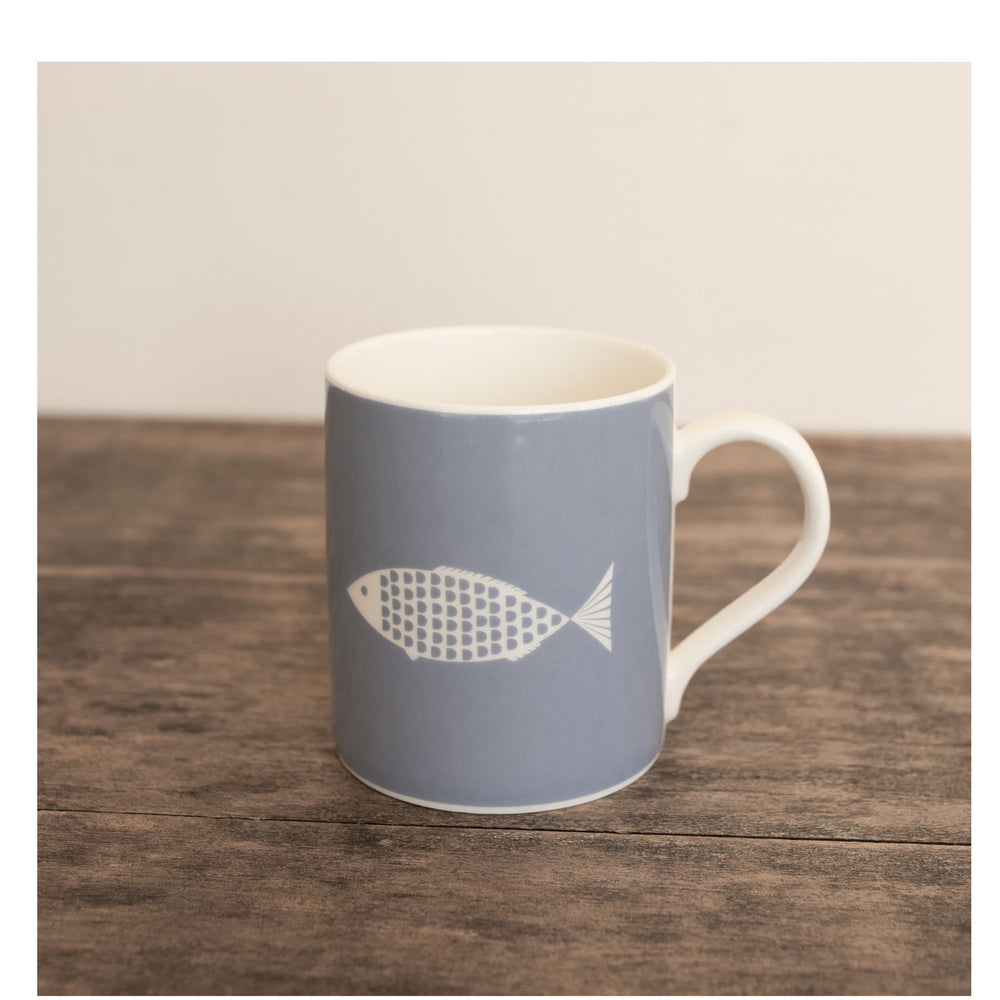 Fish Mug In Bewl Blue