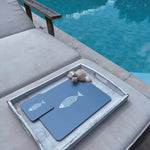 Fish Placemats In Bewl Blue