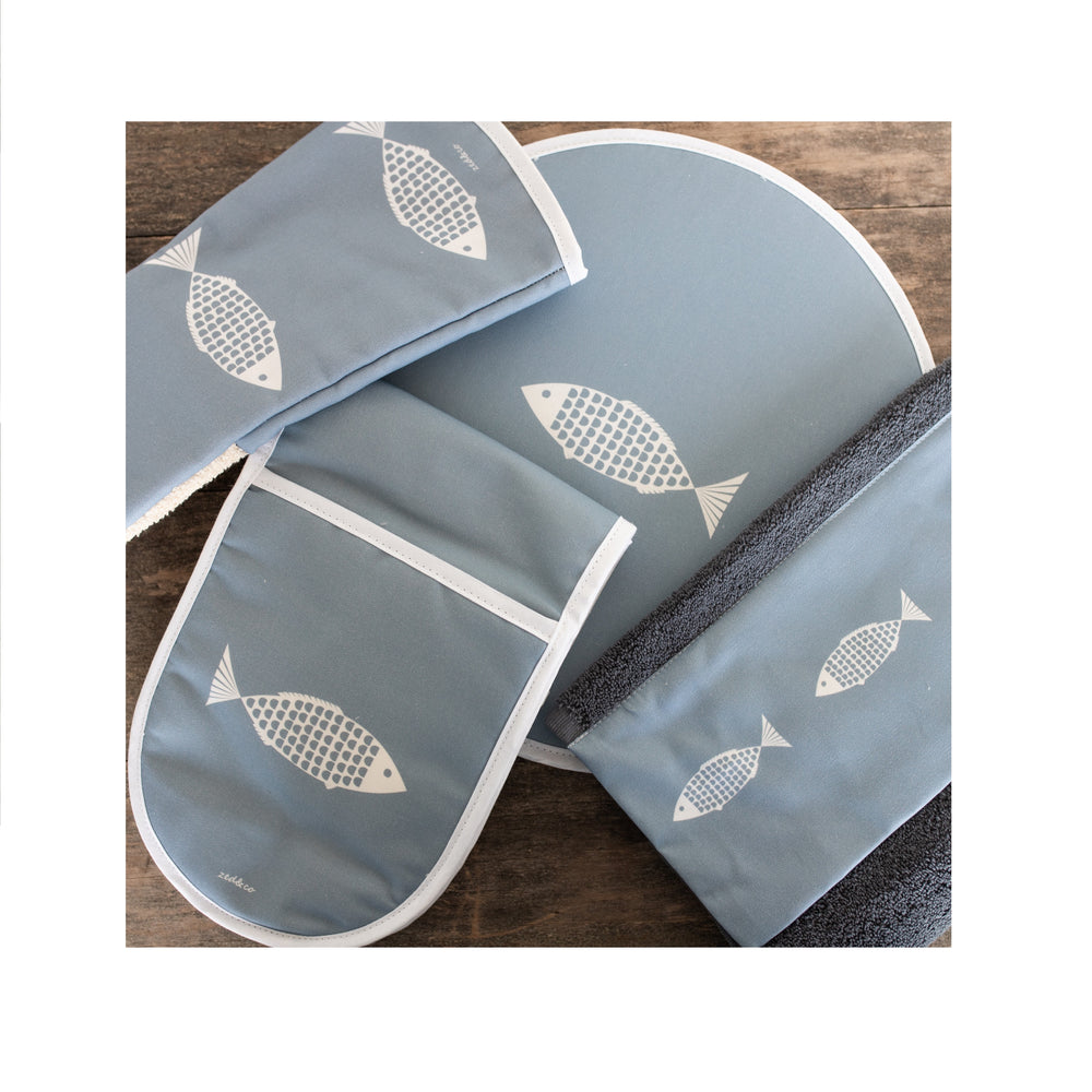Fish Table Runner In Bewl Blue