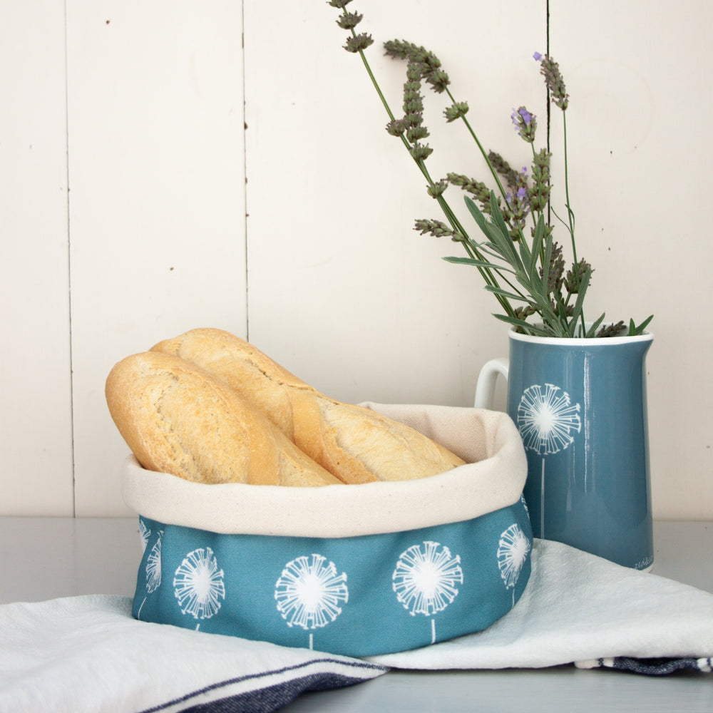 Dandelion Basket In Teal - Zed & Co
