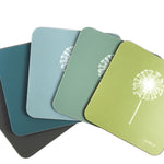 Dandelion Coasters In Teal - Set of Four - Zed & Co
