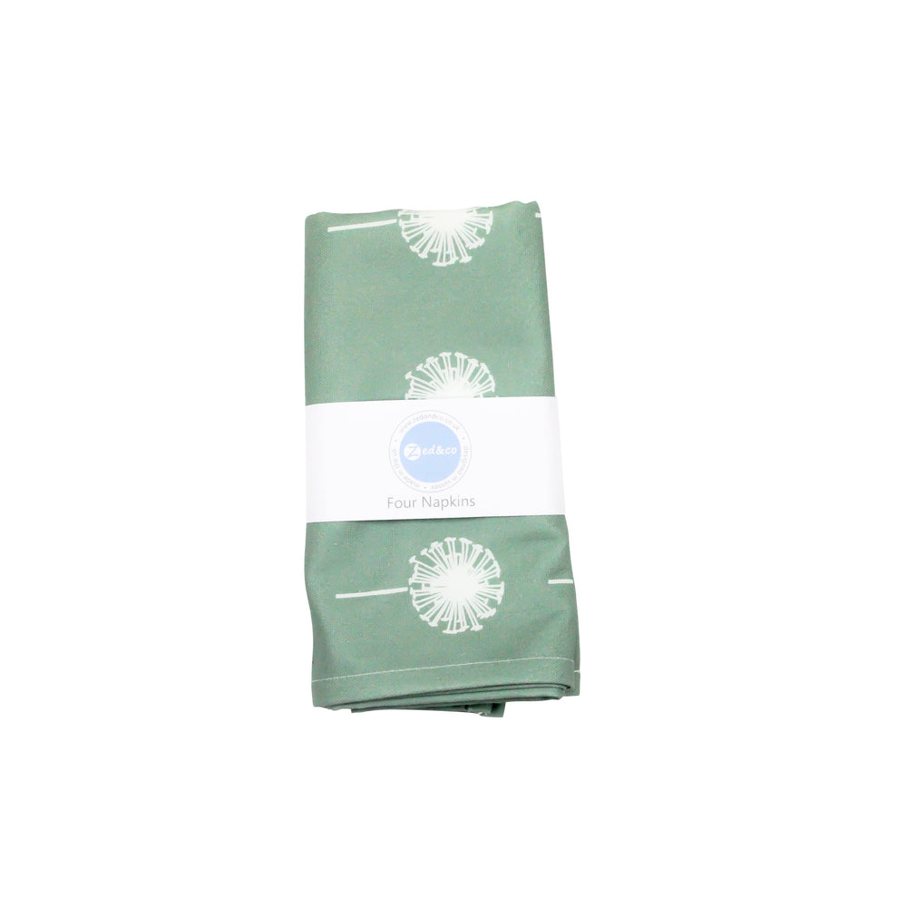 Dandelion Napkins In Dark Sage