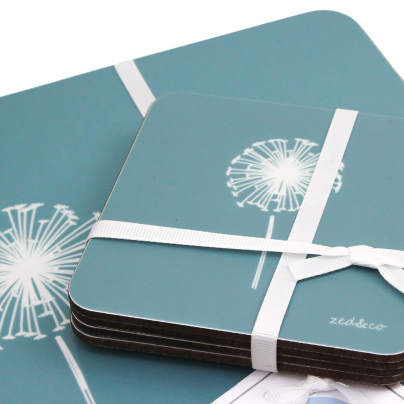 Dandelion Placemats In Teal