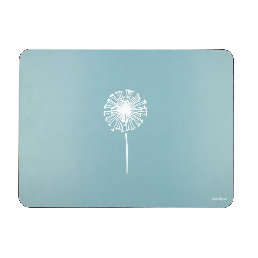 Dandelion Placemats In Soft Blue