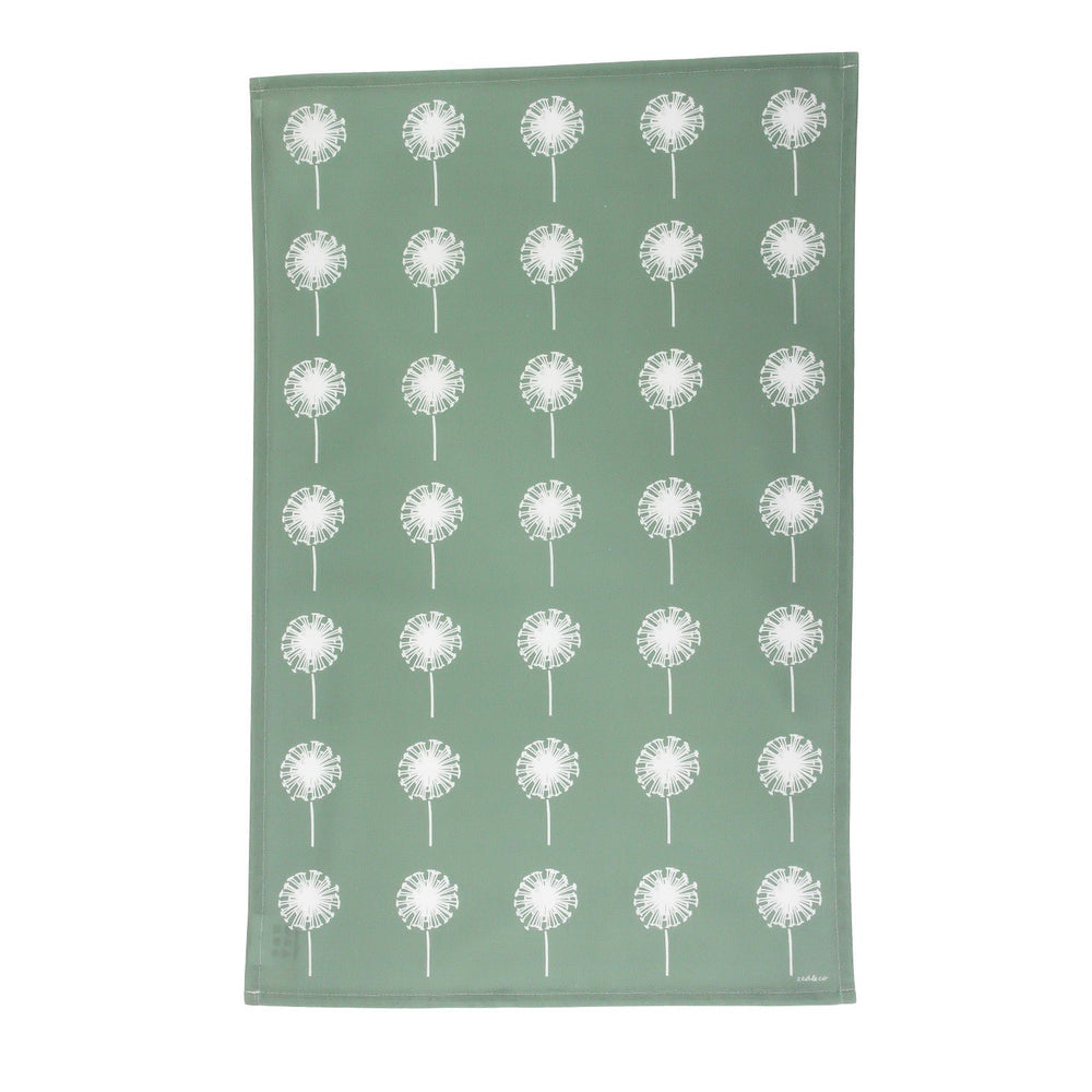 Dandelion Tea Towel In Sage