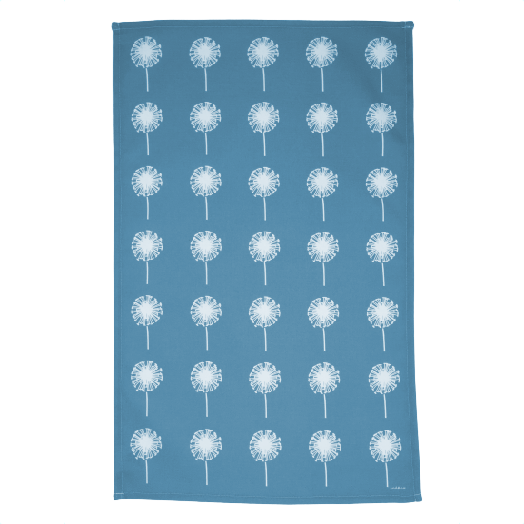 Dandelion Tea Towel In Teal