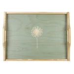 Dandelion Wooden Tray In Sage