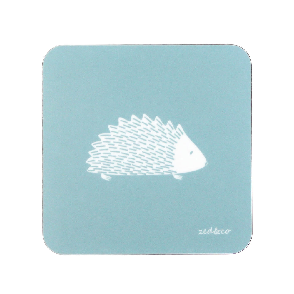 Hedgehog Coasters In Soft Blue