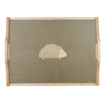 Hedgehog Wooden Tray In Grey