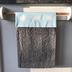 Dandelion Roller Hand Towel In Soft Blue - 700gsm