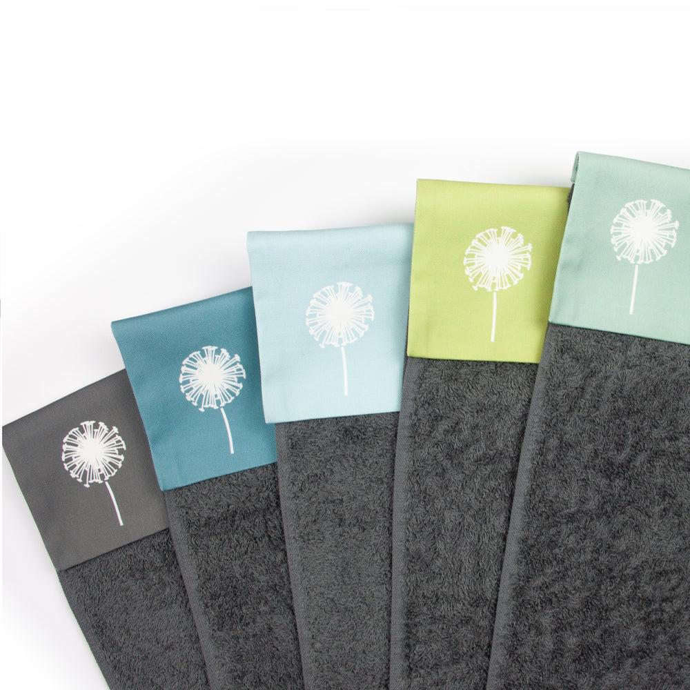 Dandelion Roller Hand Towel In Sage - 700gsm