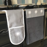 Dandelion Roller Hand Towel In Sage - 700gsm