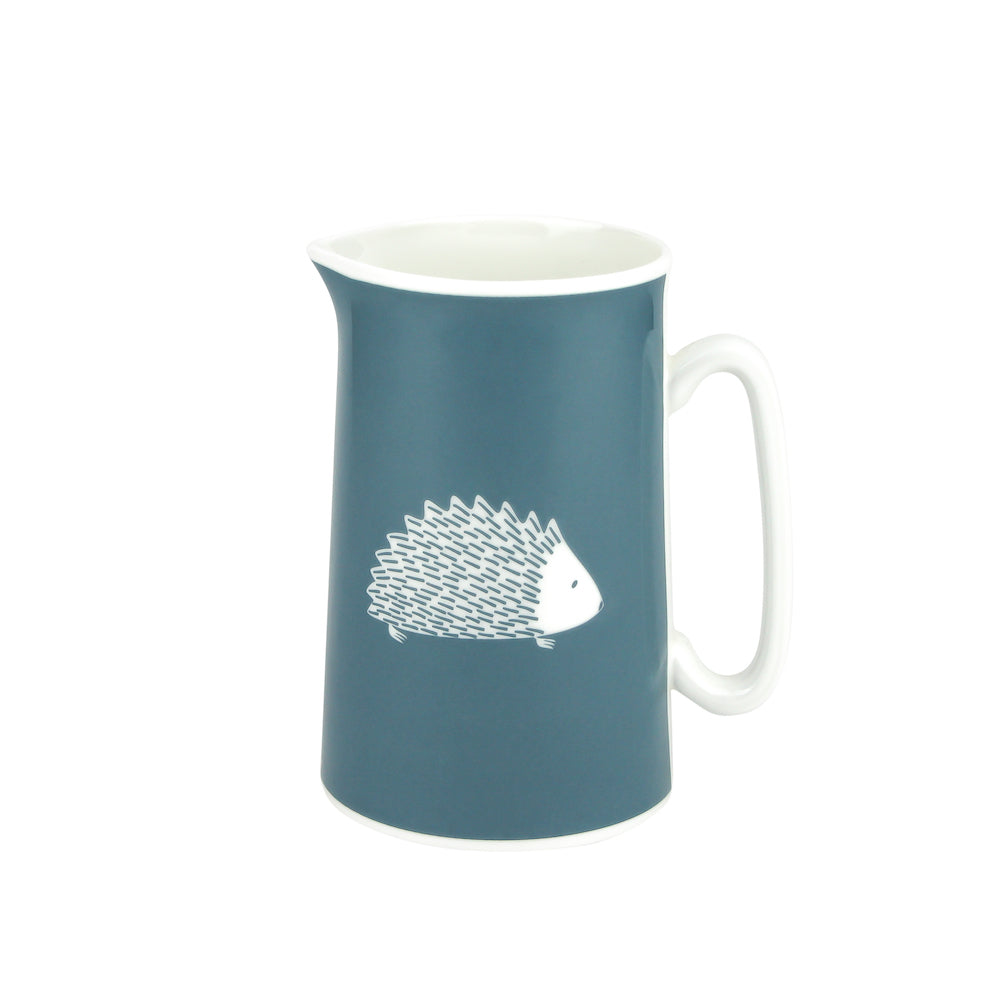 Hedgehog Jug In Teal - Zed & Co