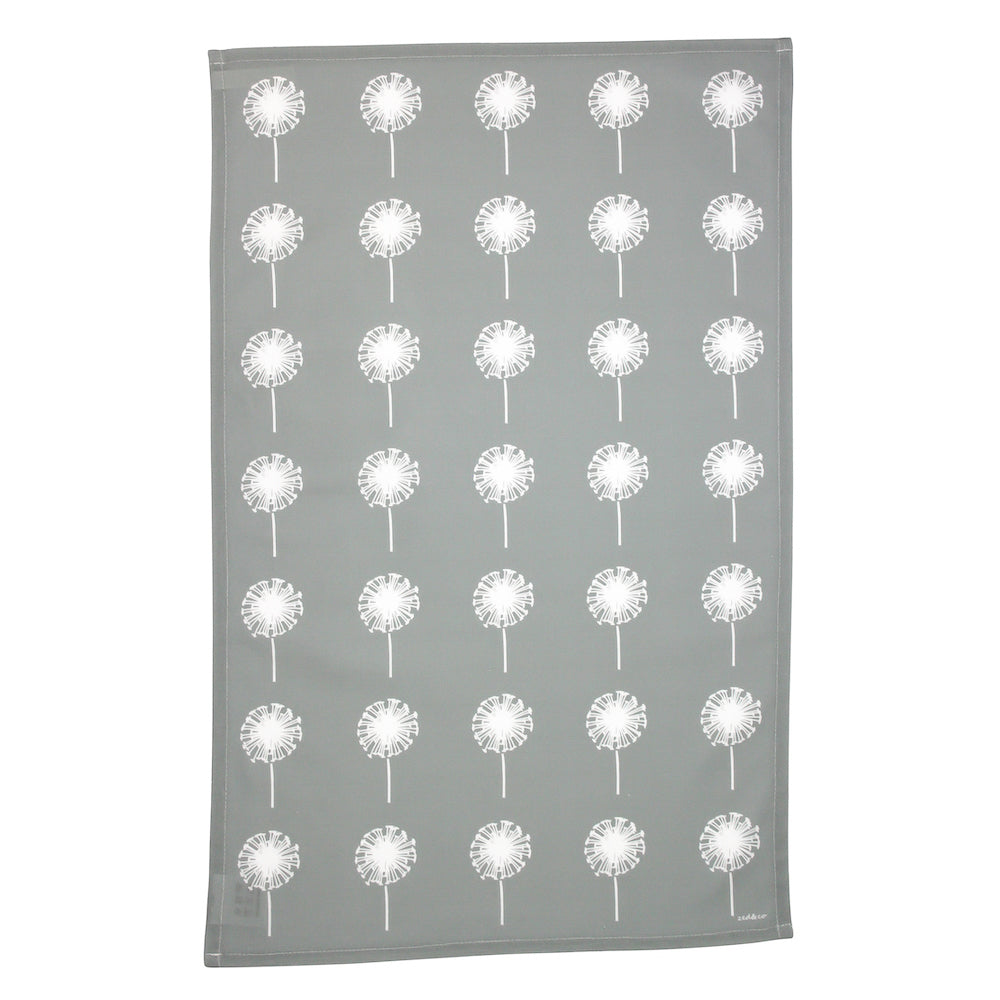 Dandelion Tea Towel In Grey