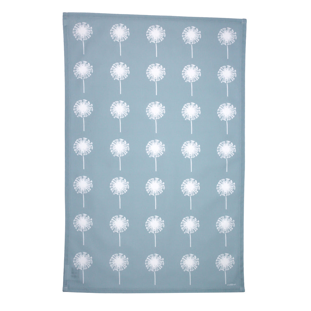 Dandelion Tea Towel In Soft Blue