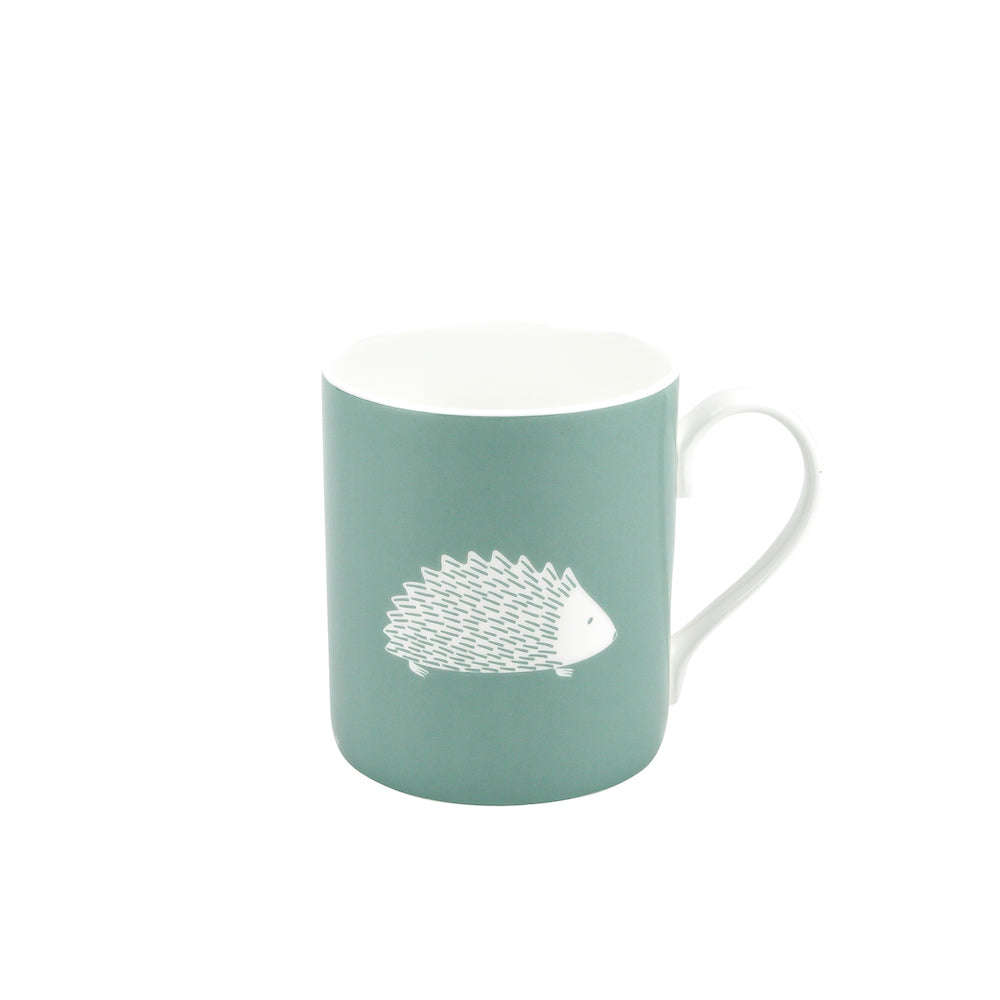 Hedgehog Mug In Sage - Zed & Co