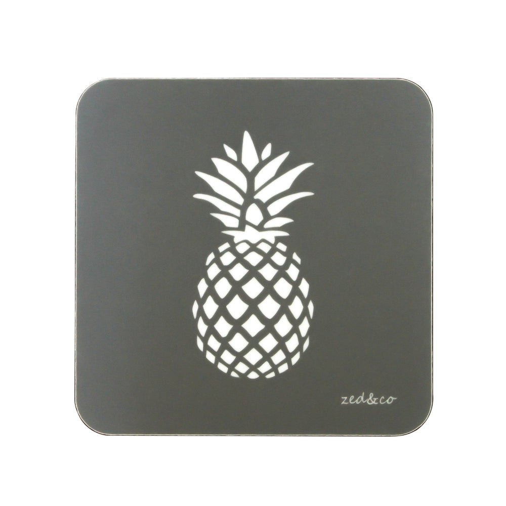 Pineapple Coasters In Grey