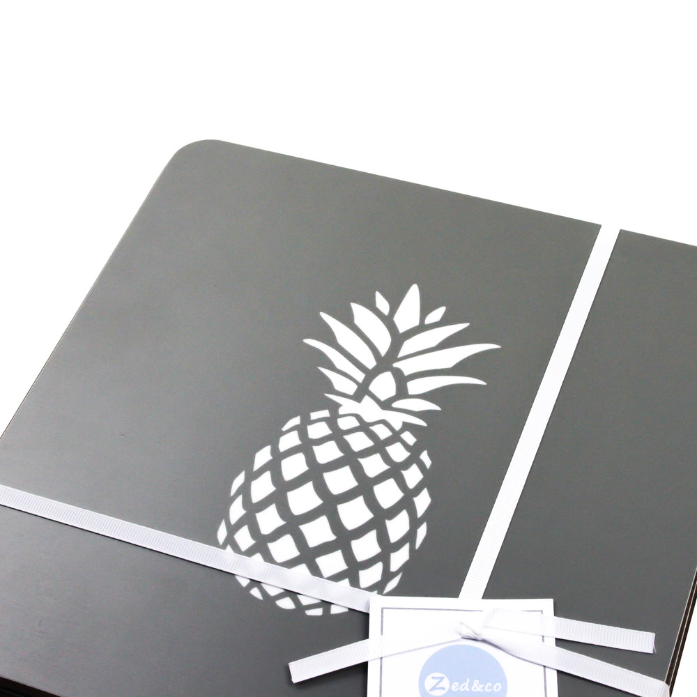 Pineapple Placemats In Grey - Set of Four - Zed & Co