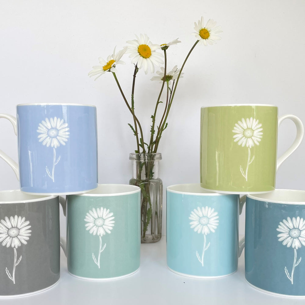Daisy Mug In Soft Blue