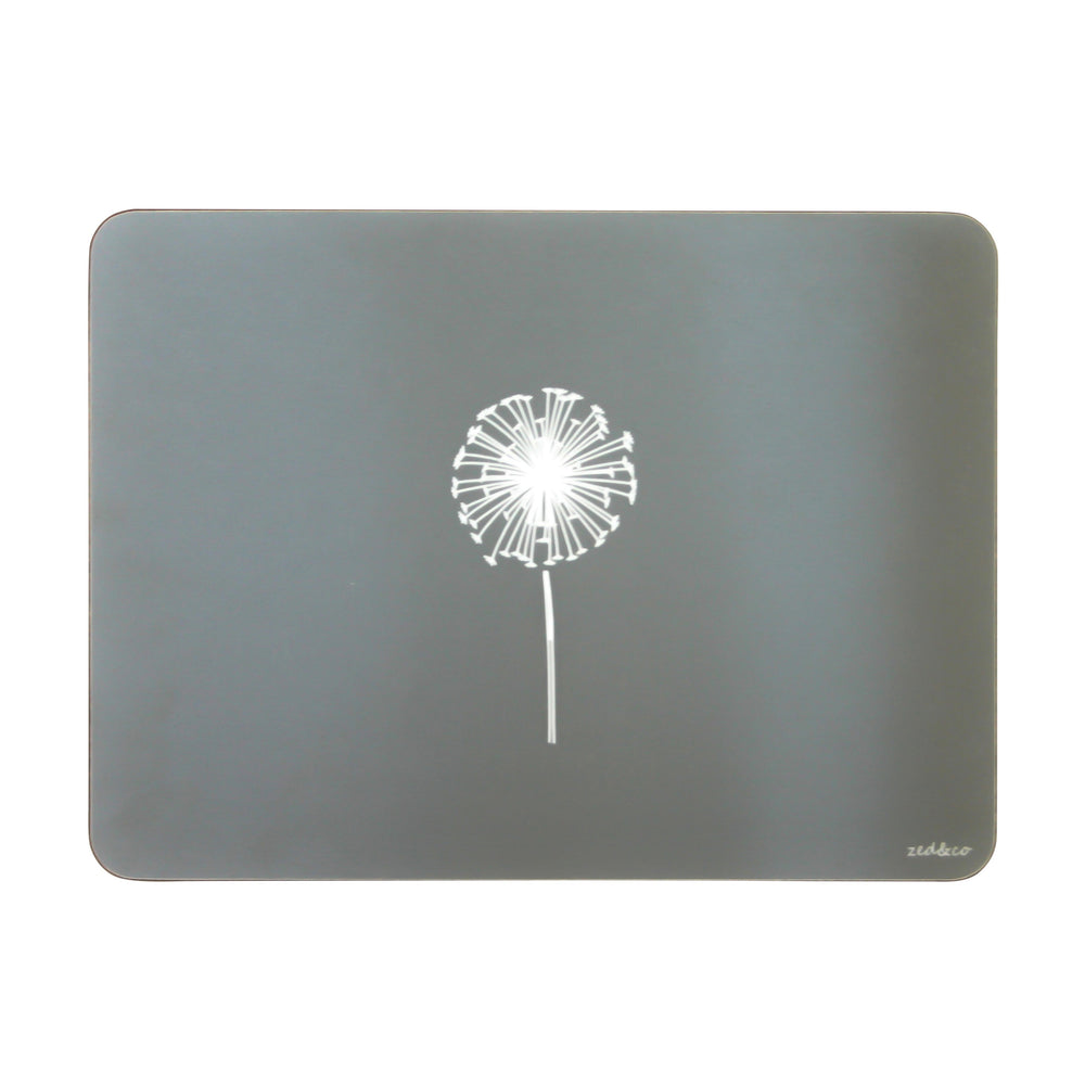 Dandelion Placemat In Grey - Zed & Co
