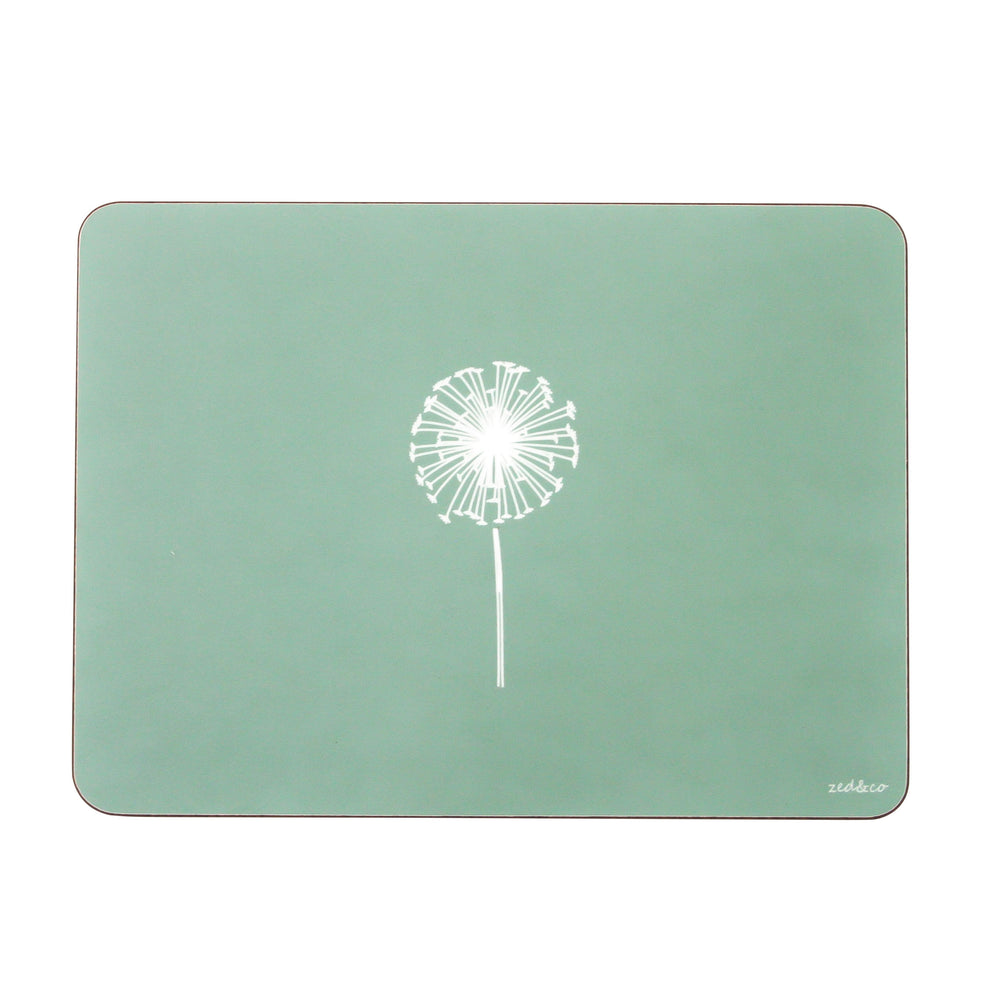 Dandelion Placemat In Sage - Zed & Co