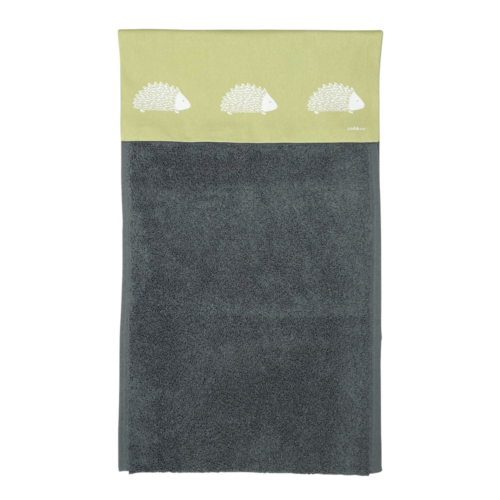Hedgehog Roller Hand Towel In Pistachio - 700gsm