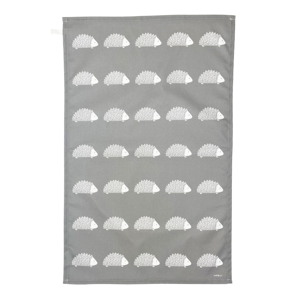 hedgehog-tea-towel-grey-zed-and-co