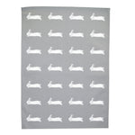 Hare Tea Towel In Grey