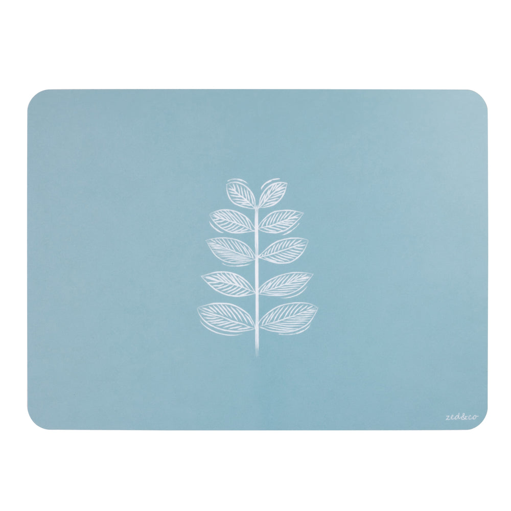 Leaf Placemats In Soft Blue