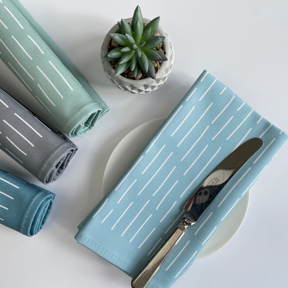 Stripe Napkins In Sage